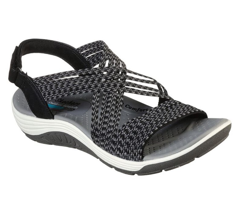 Skechers Reggae Cup - Oh Snap - Womens Sandals Black [AU-NG0130]